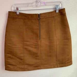 Suede Mini Skirt Burnt Mustard Color SIZE: 10